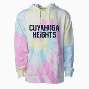 Cuyahoga Heights Ohio Classic Block Premium Tie-Dye Hoodie
