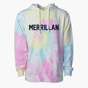 Merrillan Wisconsin Classic Block Premium Tie-Dye Hoodie