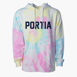 Portia Arkansas Classic Block Premium Tie-Dye Hoodie