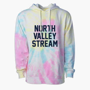 North Valley Stream New York Classic Block Premium Tie-Dye Hoodie