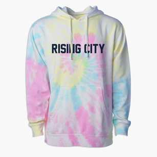 Rising City Nebraska Classic Block Premium Tie-Dye Hoodie