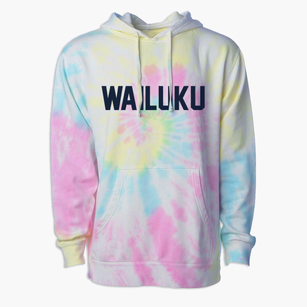 Wailuku Hawaii Classic Block Premium Tie-Dye Hoodie