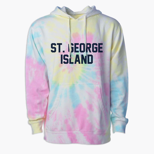 St. George Island Maryland Classic Block Premium Tie-Dye Hoodie