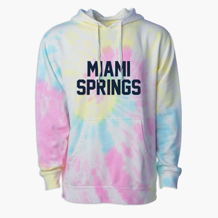 Miami Springs Florida Classic Block Premium Tie-Dye Hoodie