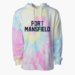Port Mansfield Texas Classic Block Premium Tie-Dye Hoodie