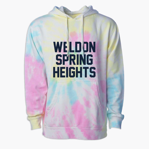 Weldon Spring Heights Missouri Classic Block Premium Tie-Dye Hoodie