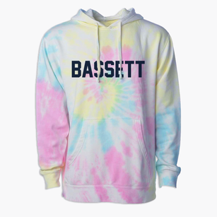 Bassett Iowa Classic Block Premium Tie-Dye Hoodie