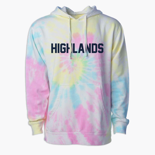 Highlands New York Classic Block Premium Tie-Dye Hoodie