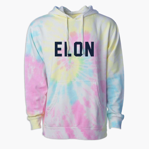 Elon North Carolina Classic Block Premium Tie-Dye Hoodie