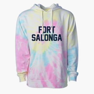 Fort Salonga New York Classic Block Premium Tie-Dye Hoodie