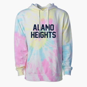 Alamo Heights Texas Classic Block Premium Tie-Dye Hoodie