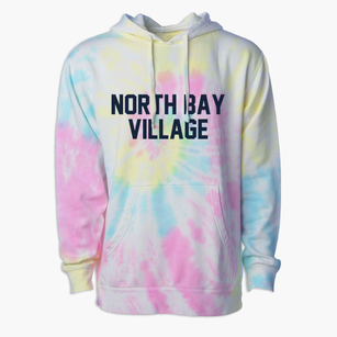 North Bay Village Florida Classic Block Premium Tie-Dye Hoodie