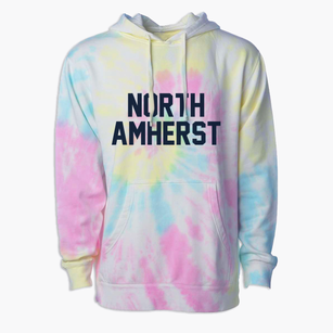 North Amherst Massachusetts Classic Block Premium Tie-Dye Hoodie