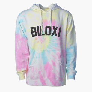 Biloxi Mississippi Classic Curve Premium Tie-Dye Hoodie