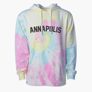 Annapolis Maryland Classic Curve Premium Tie-Dye Hoodie