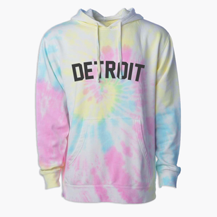 Detroit Michigan Classic Curve Premium Tie-Dye Hoodie