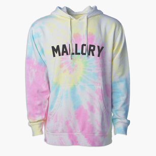 Mallory West Virginia Classic Curve Premium Tie-Dye Hoodie