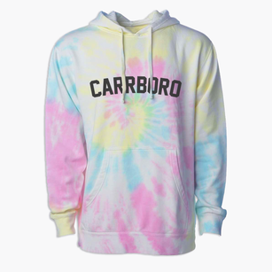 Carrboro North Carolina Classic Curve Premium Tie-Dye Hoodie