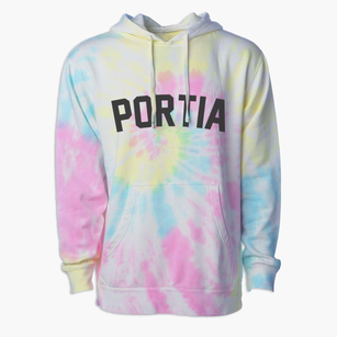 Portia Arkansas Classic Curve Premium Tie-Dye Hoodie