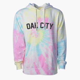 Oak City North Carolina Classic Curve Premium Tie-Dye Hoodie