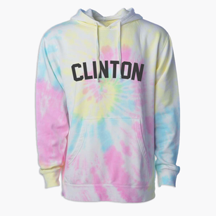 Clinton North Carolina Classic Curve Premium Tie-Dye Hoodie