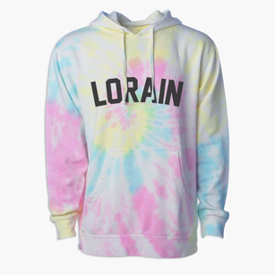 Lorain Ohio Classic Curve Premium Tie-Dye Hoodie