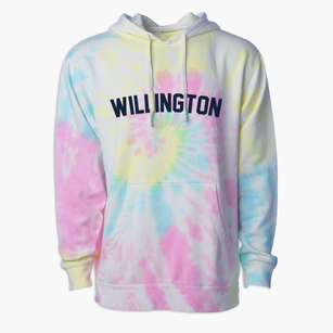 Willington Connecticut Classic Curve Premium Tie-Dye Hoodie