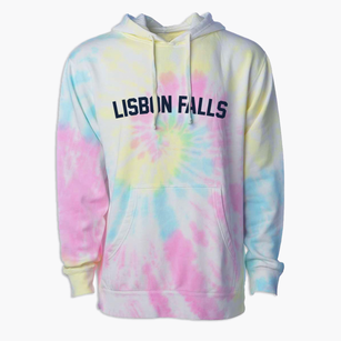 Lisbon Falls Maine Classic Curve Premium Tie-Dye Hoodie