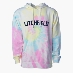 Litchfield Maine Classic Curve Premium Tie-Dye Hoodie