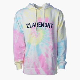 Claremont California Classic Curve Premium Tie-Dye Hoodie