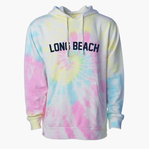 Long Beach New York Classic Curve Premium Tie-Dye Hoodie