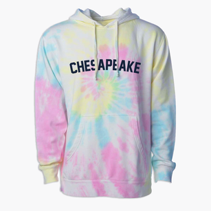 Chesapeake West Virginia Classic Curve Premium Tie-Dye Hoodie