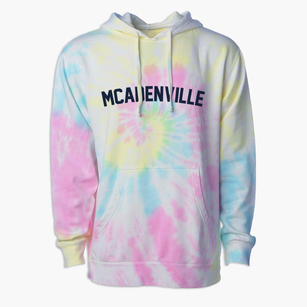 Mcadenville North Carolina Classic Curve Premium Tie-Dye Hoodie