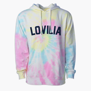 Lovilia Iowa Classic Curve Premium Tie-Dye Hoodie