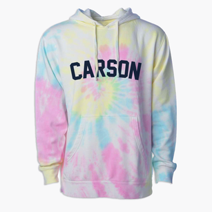 Carson North Dakota Classic Curve Premium Tie-Dye Hoodie