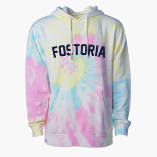 Fostoria Iowa Classic Curve Premium Tie-Dye Hoodie