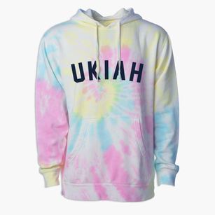 Ukiah Oregon Classic Curve Premium Tie-Dye Hoodie