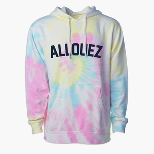 Allouez Wisconsin Classic Curve Premium Tie-Dye Hoodie