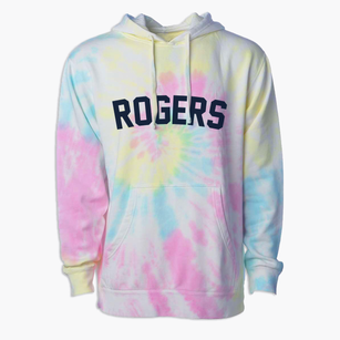 Rogers Nebraska Classic Curve Premium Tie-Dye Hoodie