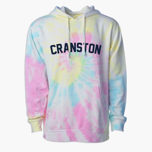 Cranston Rhode Island Classic Curve Premium Tie-Dye Hoodie