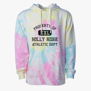 Holly Ridge North Carolina Athletic Dept Premium Tie-Dye Hoodie