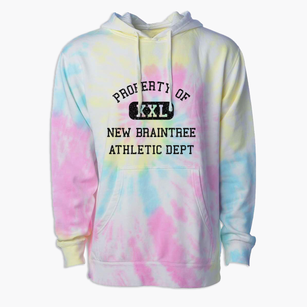 New Braintree Massachusetts Athletic Dept Premium Tie-Dye Hoodie