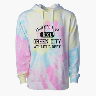 Green City Missouri Athletic Dept Premium Tie-Dye Hoodie