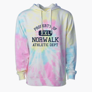 Norwalk Connecticut Athletic Dept Premium Tie-Dye Hoodie