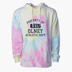 Olney Illinois Athletic Dept Premium Tie-Dye Hoodie