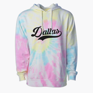 Dallas North Carolina Vintage Team Premium Tie-Dye Hoodie