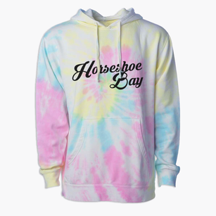 Horseshoe Bay Texas Vintage Team Premium Tie-Dye Hoodie