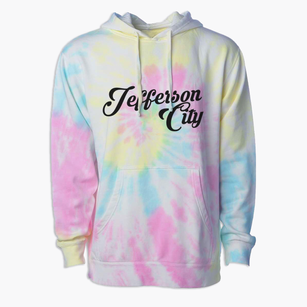 Jefferson City Missouri Vintage Team Premium Tie-Dye Hoodie