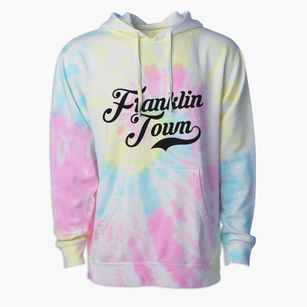 Franklin Town Massachusetts Vintage Team Premium Tie-Dye Hoodie