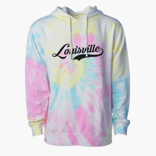 Louisville Nebraska Vintage Team Premium Tie-Dye Hoodie